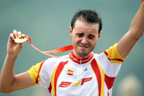 Überwältigt: Olympiasieger Samuel Sanchez