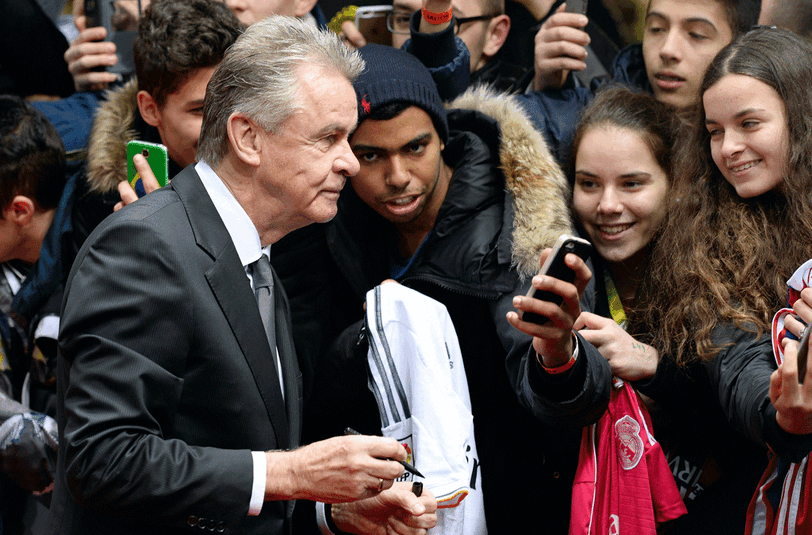 Ein Selfie mit Ex-Bayern-Trainer Ottmar Hitzfeld.