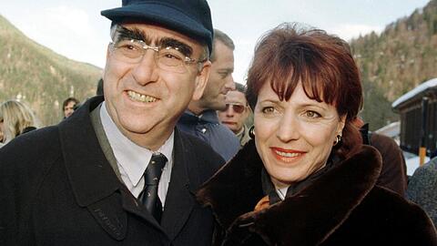 Kreuth 1999: Theo Waigel mit Frau Irene.