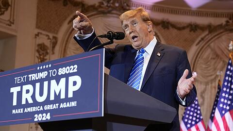 Donald Trump während seiner Rede bei der "Super Tuesday"-Wahlparty in Mar-a-Lago.