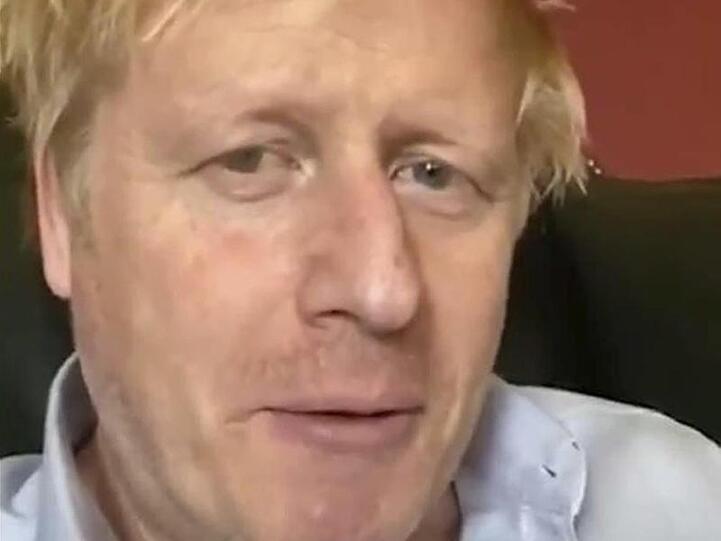 Boris Johnson hatte sich zuletzt per Video gemeldet - noch aus der Quarantäne in der Downing Street.