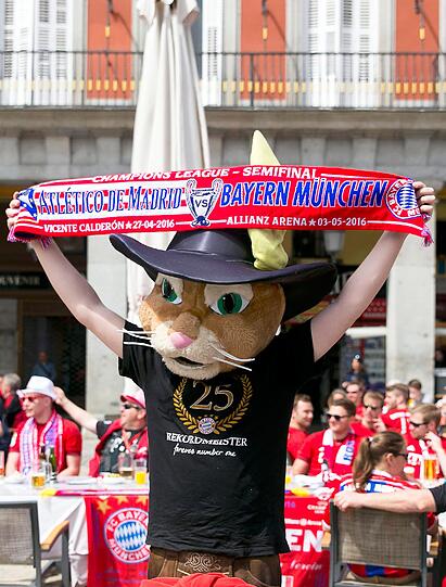 Gute Stimmung unter den Bayern-Fans vor dem Anpfiff