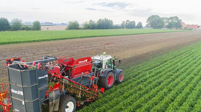 Ein Landwirt erntet Bio-Möhren auf einem Feld im Landkreis Hildesheim. Die EU-Agrarminister nähern sich einer Einigung bei der Agrarreform.