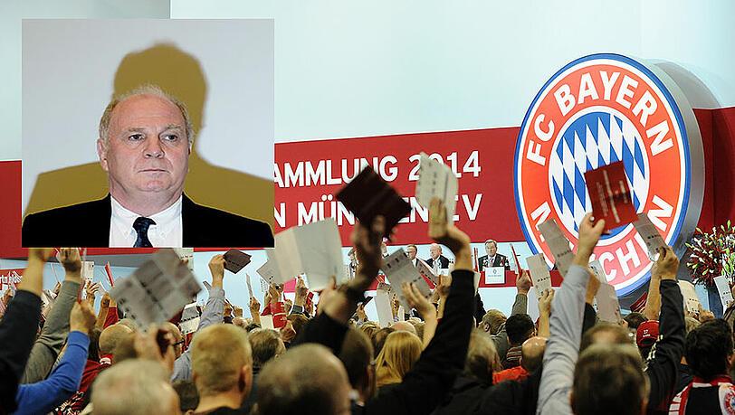 Die Jahreshauptversammlung des FC Bayern München wurde auch zu einer Demo für den abwesenden Uli Hoeneß. Die Jahreshauptversammlung des FC Bayern München wurde auch zu einer Demo für den abwesenden Uli Hoeneß.