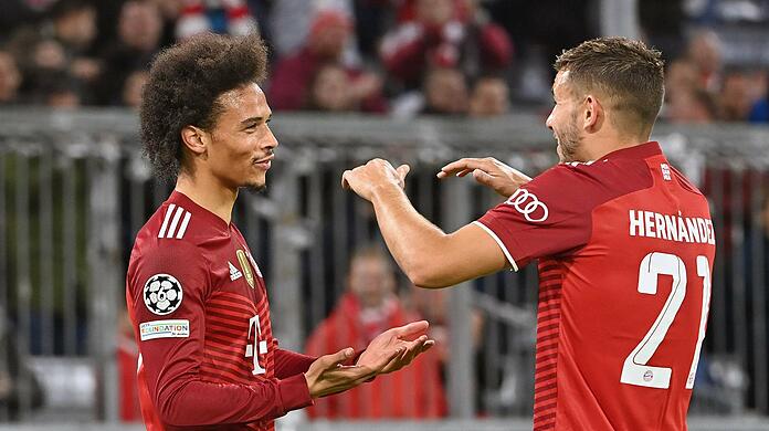 Kann sein Tor selbst nicht glauben: Leroy Sané (l.).