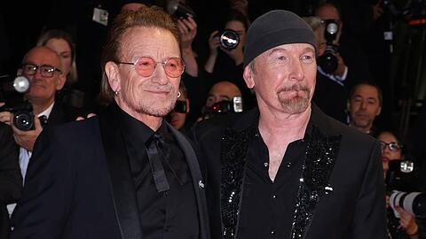 Bono und The Edge waren f&uuml;r Aufnahmen im Studio.