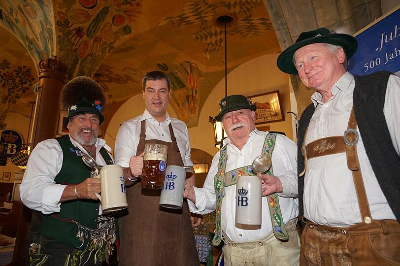 Von links: Rudi Schenkel, Markus Söder, Klaus Röhm und Franz Josef Dopfer.