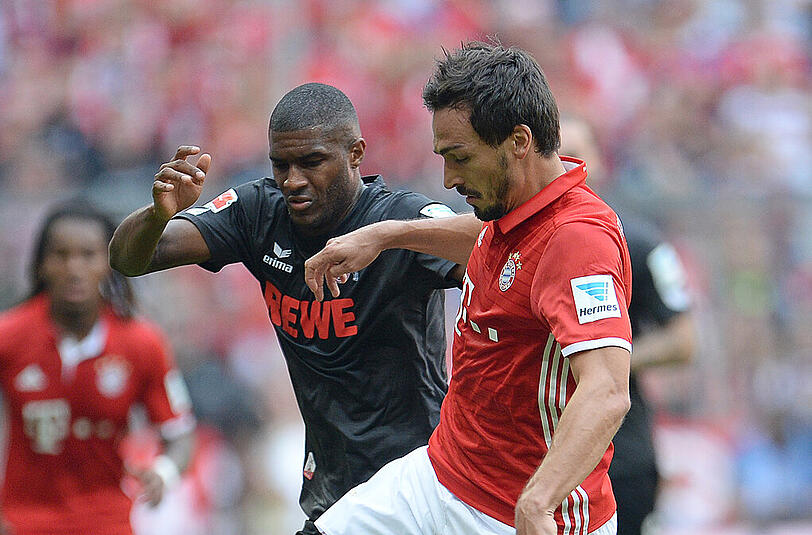 Mats Hummels: Note 3. Wieder in der Startelf nach seiner Knieprellung. Sofort Chef der Bayern-Abwehr. Köpfte einmal aufs Kölner Tor (25.), konnte den Gegentreffer nicht verhindern.