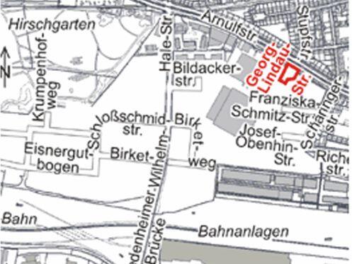 Hier verläuft die Georg-Lindau-Straße.
