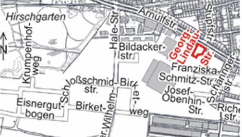 Hier verläuft die Georg-Lindau-Straße. Hier verläuft die Georg-Lindau-Straße.