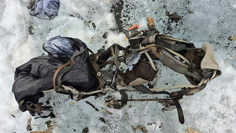 Die Ausr&uuml;stung wurde auf einem schmelzenden Gletscher in Tirol entdeckt.