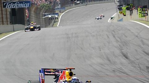 Sebastian Vettel auf seiner Fahrt zum Sieg in Sao Paolo