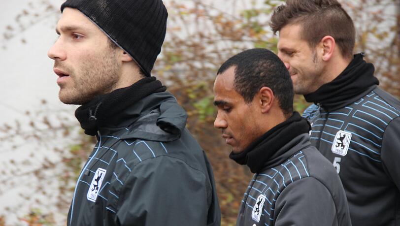 Leonardo am Diensatg im Lauftraining neben Gary Kagelmacher (links) und Gui Vallori Leonardo am Diensatg im Lauftraining neben Gary Kagelmacher (links) und Gui Vallori
