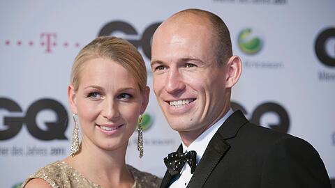 Arjen Robben mit seiner Frau Bernadien.