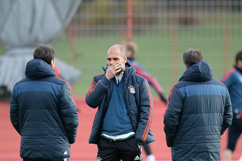 Der FC Bayern trainiert vor dem Spiel gegen Manchester City - die Bilder