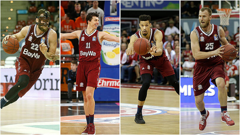 Überzeugen mit ihren kämpferischen Fähigkeiten: Danilo Barthel, Vladimir Lucic, Jared Cunningham und Anton Gavel (v.l.).