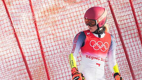 US-Star Mikaela Shiffrin ist im Riesenslalom ausgeschieden.