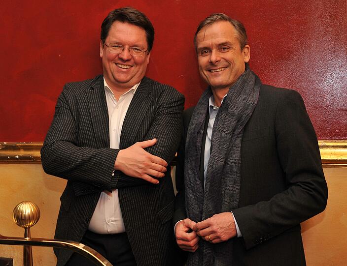 Humoristen der Extraklasse: Helmut Schleich und Axel Hacke (r.)...