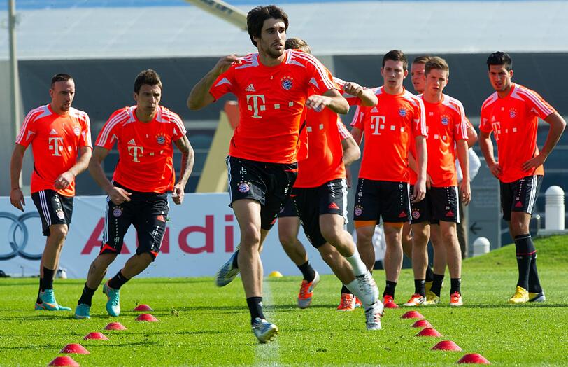 Der FC Bayern am vierten Trainingstag in Doha.