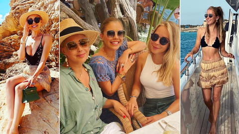 Mädelstrip nach Ibiza und Formentera: Nina Neuer und Victoria Swarovski lassen es sich im Urlaub gut gehen.