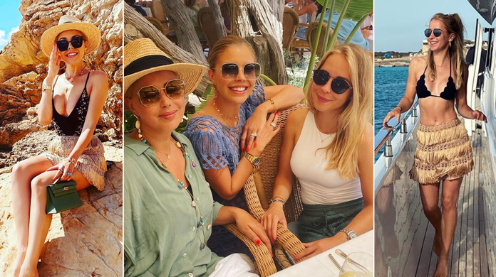 Mädelstrip nach Ibiza und Formentera: Nina Neuer und Victoria Swarovski lassen es sich im Urlaub gut gehen.