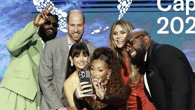 Prinz William hat in Südafrika prominente Unterstützung unter anderem von Heidi Klum erhalten.