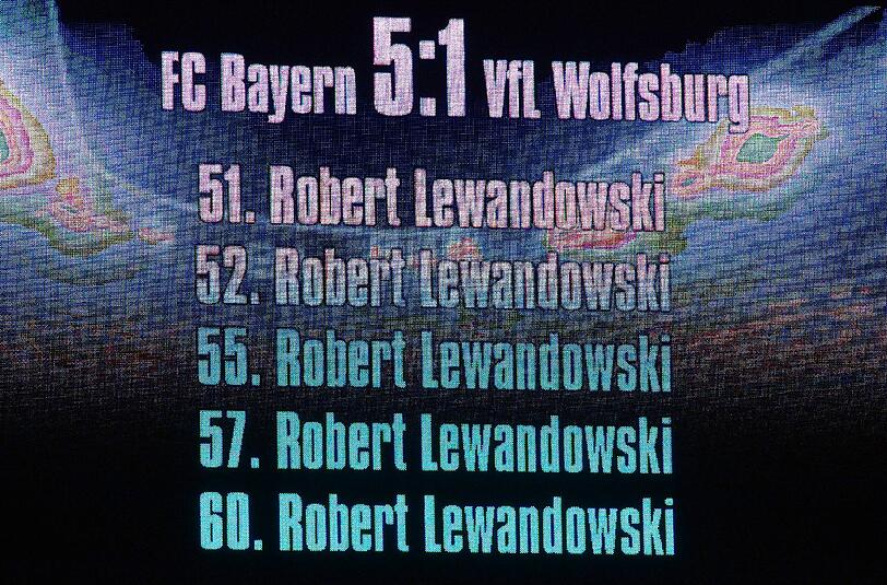 Da fing die unglaubliche Torserie der Bayern an. Am 22. September schoss Robert Lewandowski die Wolfsburger im Alleingang aus der Arena.