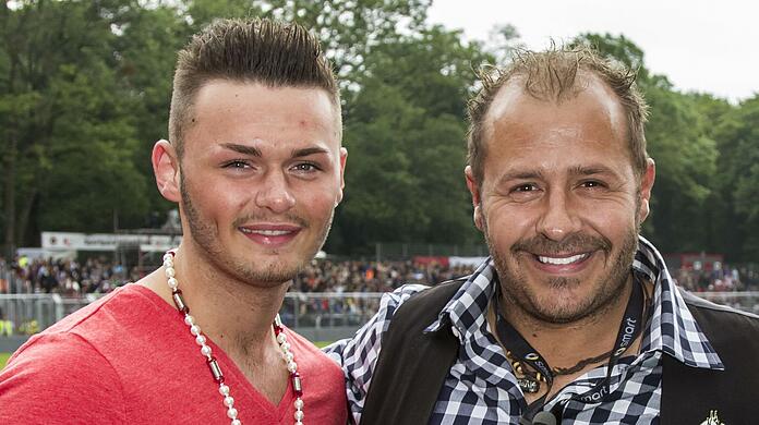 Stefano Herren mit seinem berühmten Vater. Willi Herren ist am 20. April überraschend gestorben.