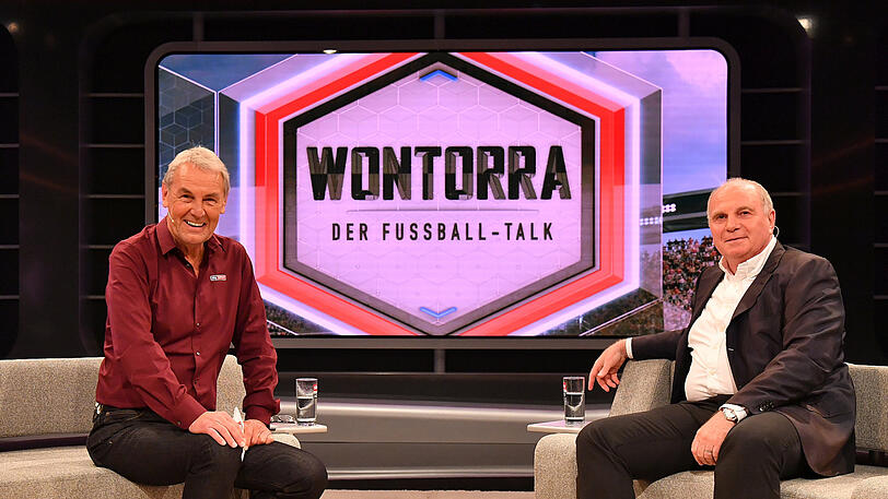 Gastgeber und Gast: Jörg Wontorra (l.) und Bayern-Präsident Uli Hoeneß.