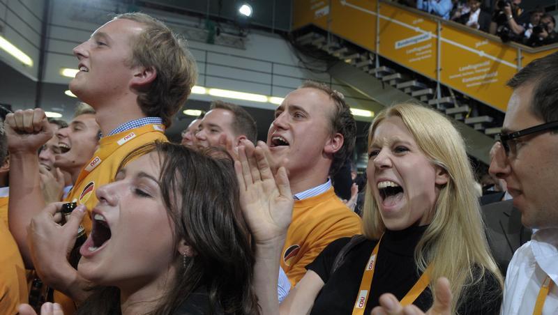 Jubel in der CDU-Zentrale Jubel in der CDU-Zentrale