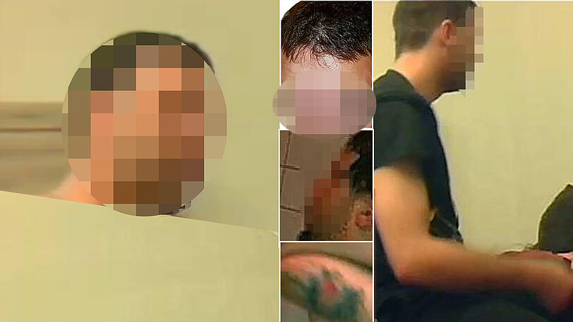 Das BKA sucht diesen Mann. Besonderes Kennzeichen ist das Tattoo am linken Unterschenkel. Die Bilder liegen nicht in höheren Auflösungen vor.