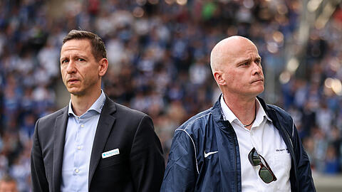 TSV-1860-Geschäftsführer Marc-Nicolai Pfeifer und Präsident Robert Reisinger sind sich – einmal mehr – nicht einig.