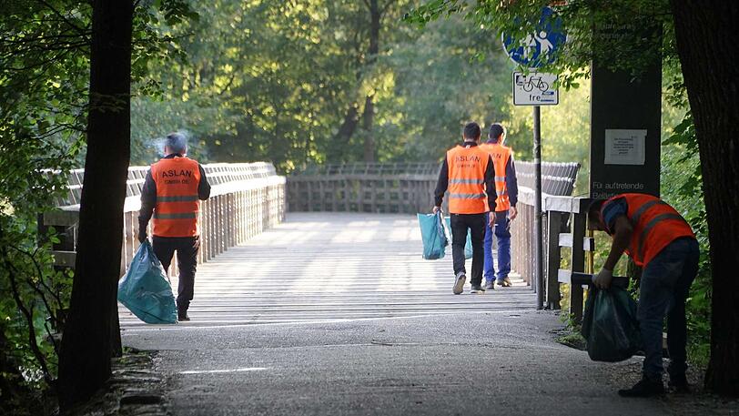 Die Stadt räumt am Sonntag auf.