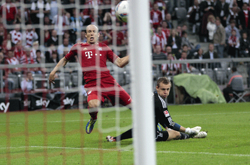 24. September, 20.15 Uhr, Arjen Robben: Auch der Holländer trifft gegen Bayer - das finale 3:0.