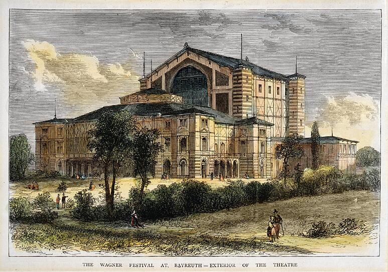 Das Festspielhaus im Jahr 1876.