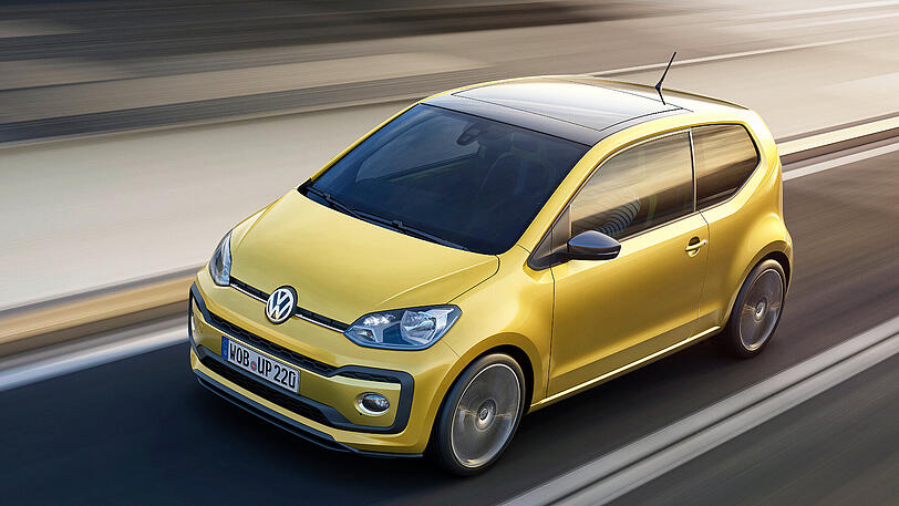 Der VW Up teilt sich den Einstiegspreis von unter 10 000 Euro mit seinen Geschwistern Seat Mii und Skoda Citigo.