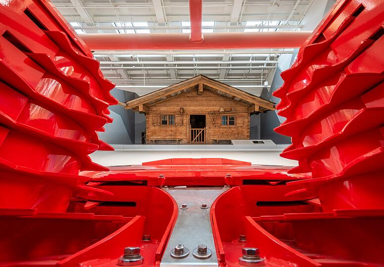 Eine original Almhütte.