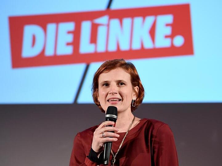 Katja Kipping am Freitag beim Politischen Jahresauftakt 2019 der Linken in Berlin.