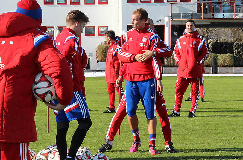 Der FC Bayern beim Samstagstraining nach der 1:4-Klatsche in Wolfsburg.
