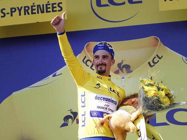 Trägt weiter das Gelbe Trikot: Julian Alaphilippe.