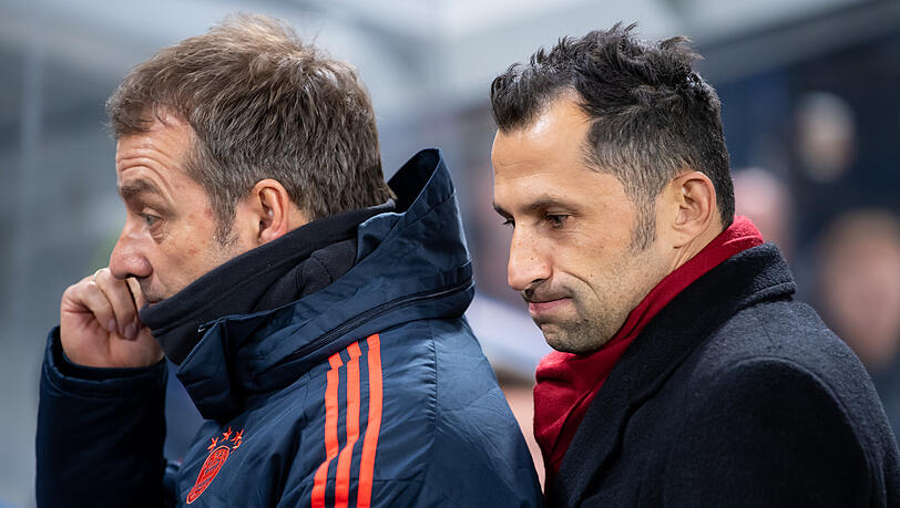 Nicht immer einer Meinung: Bayerns Trainer Hansi Flick und Sportdirektor Hasan Salihamidzic. (Archivbild)