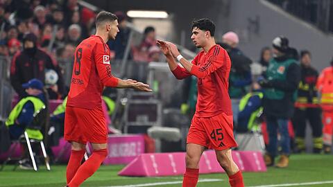Wer darf neben Kimmich ran? Goretzka (l.) und Pavlovic.