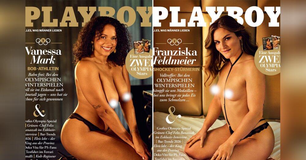 Sport-Asse-Franziska-Feldmeier-und-Vanessa-Mark-zieren-den-Playboy-