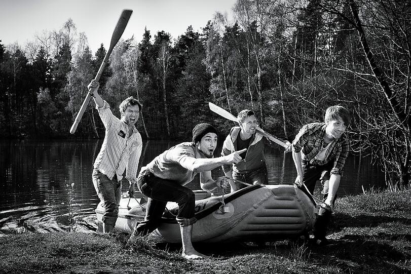 Auf zu neuen Ufern: Die vier Nürnberger Musiker vom Private Rafting Club wollen auch außerhalb von Franken bekannt werden.