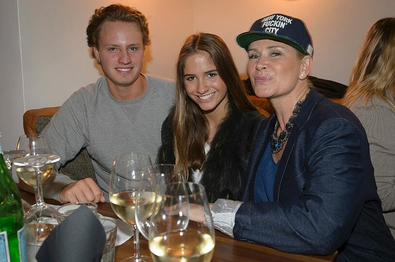 Claudia Effenberg mit Tochter Lucia Strunz und Freund Gabriel
