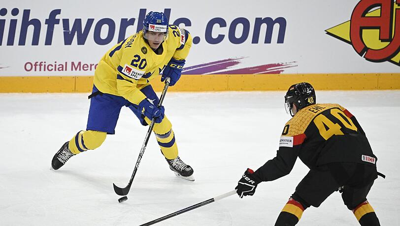 Alexander Ehl (r) aus Deutschland gegen Andre Petersson aus Schweden im ersten Vorrundenspiel.