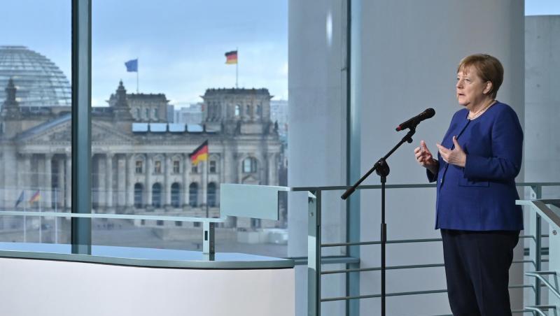 Bundeskanzlerin Angela Merkel äußert sich in Berlin zu den Folgen und Herausforderungen aufgrund des Coronavirus. Bundeskanzlerin Angela Merkel äußert sich in Berlin zu den Folgen und Herausforderungen aufgrund des Coronavirus.