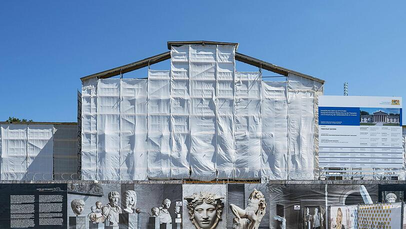 Die Glyptothek am Königsplatz: Hier wurde die Stabbrandbombe bei Bauarbeiten gefunden.