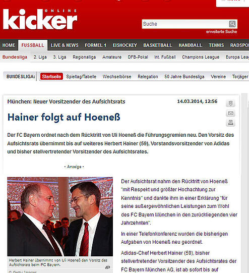Kicker.de macht die Nachfolge im Aufsichtsrat zum Thema.