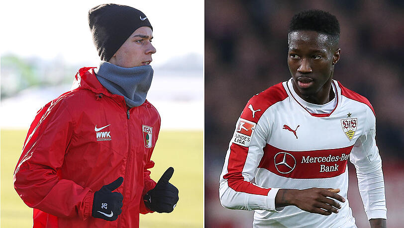 Weil Carlos Mané sogar operiert werden muss, hat der VfB Stuttgart reagiert und Erik Thommy vom FC Augsburg (links) verpflichtet. Weil Carlos Mané sogar operiert werden muss, hat der VfB Stuttgart reagiert und Erik Thommy vom FC Augsburg (links) verpflichtet.